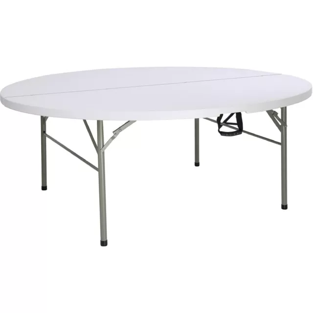 Bolero Round PE Centre Folding Table White 6ft - HC270