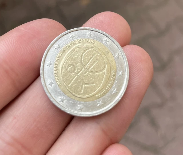 Wie Viel Ist Eine 2 Euro Münze Mit Strichmännchen Wert 2 EURO MÜNZEN mit Strichmännchen WWU 1999-2009 seltene Gedenkmünze