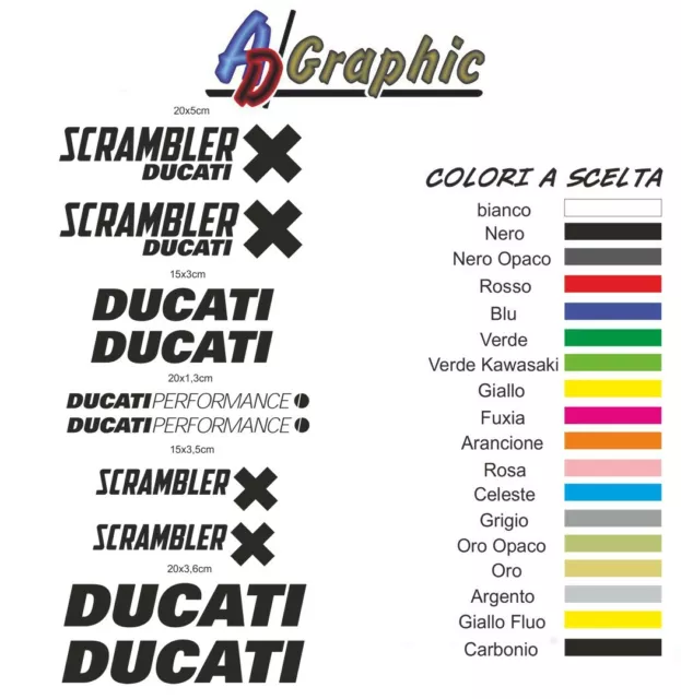 kit adesivi adesivo Stickers pegatina sticker compatibile con ducati scrambler x