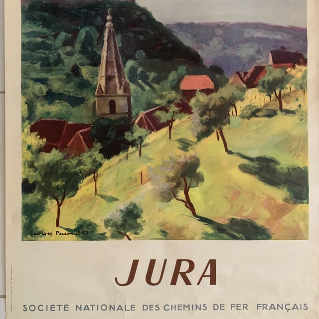 TOURISM POSTER FRANCE BASQUE COUNTRY SNCF French railroads 1958 NÂ°66 A