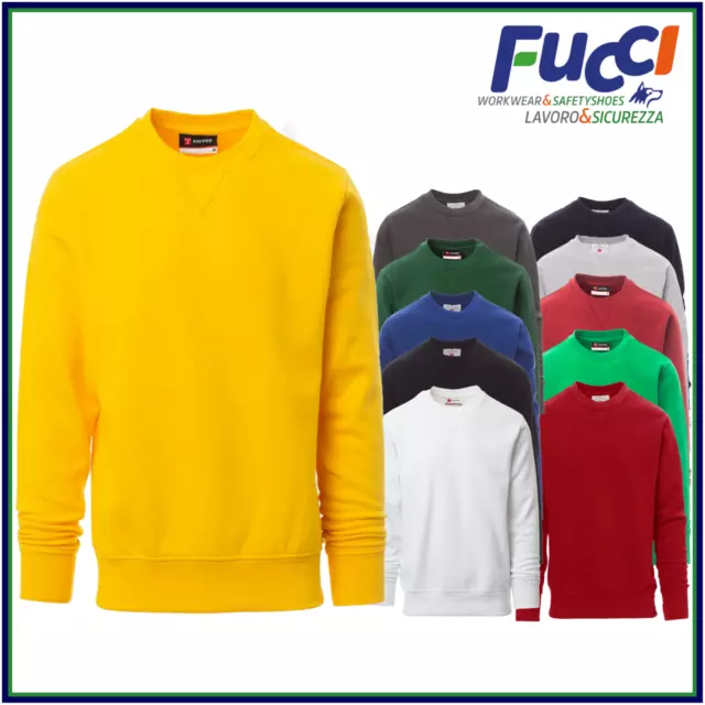 Felpa Girocollo Uomo Felpata in Cotone Raglan Maglia da Lavoro Sport Payper