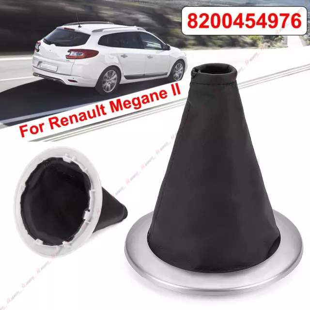 Black Gear Shift Stick Gaiter Boot For Renault Megane MK II 2002-2016