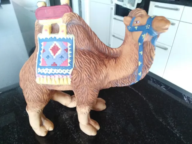 krippenfigur kamel schön gestaltet mit Decke Höhe 16 cm