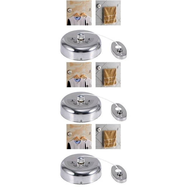 3 pezzi 304 acciaio inox singolo retrattile linea asciugatrice asciugatrice