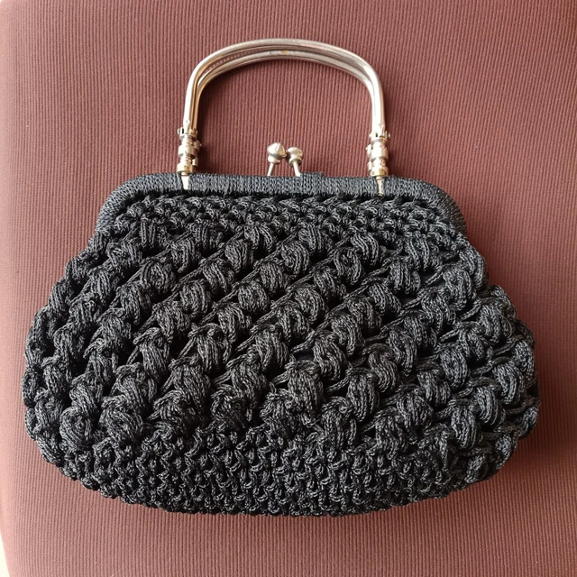 BAIGIO 1920s Clutch nera perle elegante borsa a tracolla per