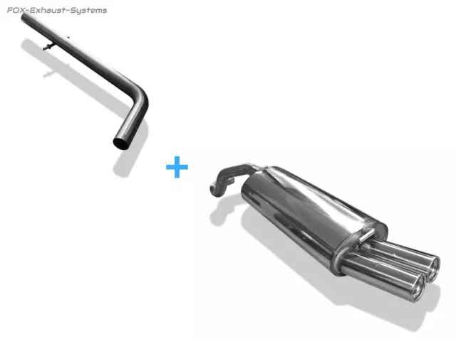 Impianto Racing da Kat (Con Tubo di Ricambio) Audi A3 8L 2x76 Rotondo Con ABS