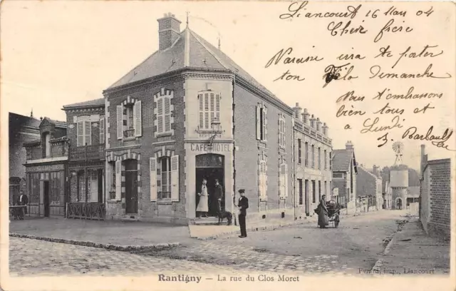 CPA 60 RANTIGNY LA RUE DU CLOS MORET (dos non divisé)
