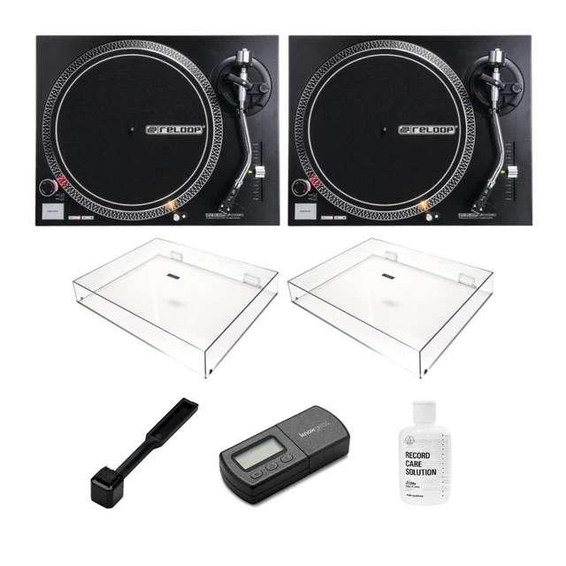 RELOOP RP2000 MK2 Direct Drive DJ Turntable Pair with Dust Covers