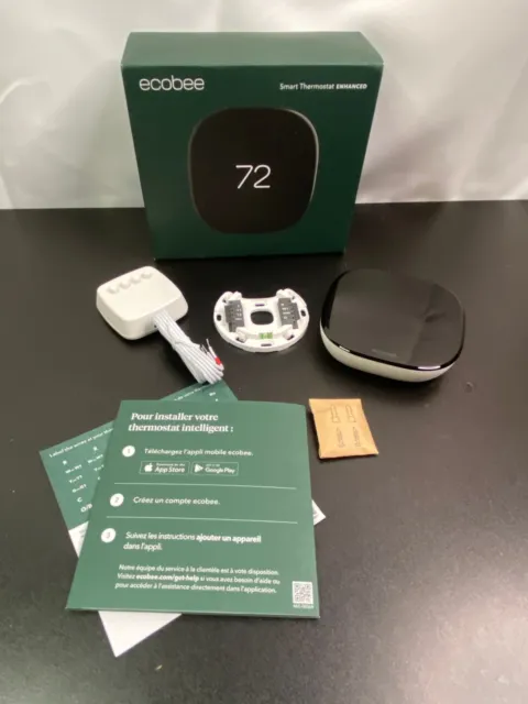 Ecobee ECB501 Black Smart Thermostat Enhanced Works With Amazon Alexa And Google