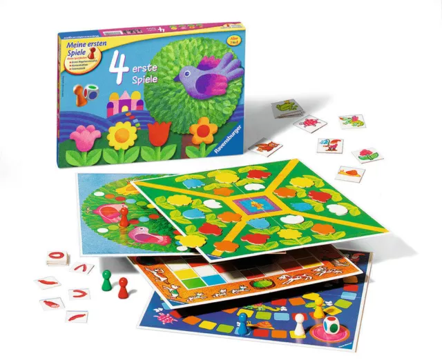 4 Erste Spiele Ravensburger Spielesammlung Brettspiel Kleinkinder Farbwürfel 3