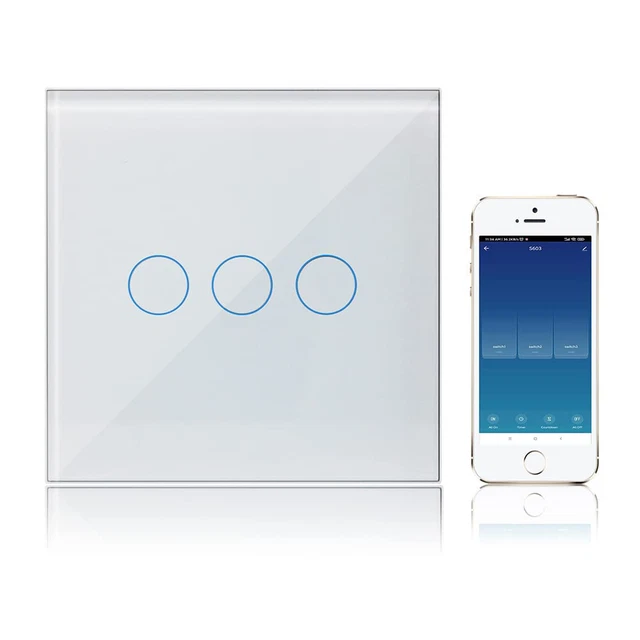 WiFi Interrupteur Tactile Connecté Alexa Google Assistant Mural Tuya Smart Life