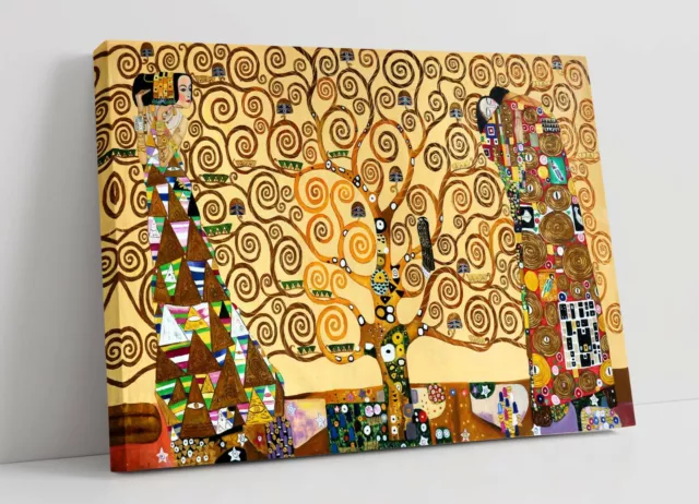 Gustav Klimt, The Tree Of Life -Canvas Wall Art 30Mm Deep Framed Print