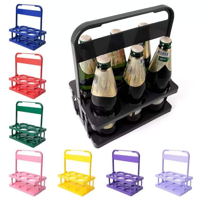 1Pcs 6 Hole Beer Bottle Carrier Basket Cup Organizer Drink Holder Beer Rack