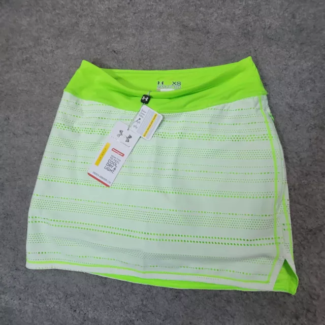 Under Armour Skort Womens Extra Small Green Skirt Semi Fitted