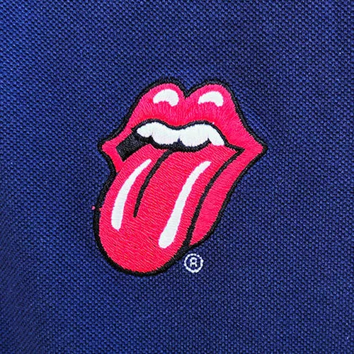 The Rolling Stones Unisex official licensed Polo Shirt: Classic Tongue 2XL NAVY 3