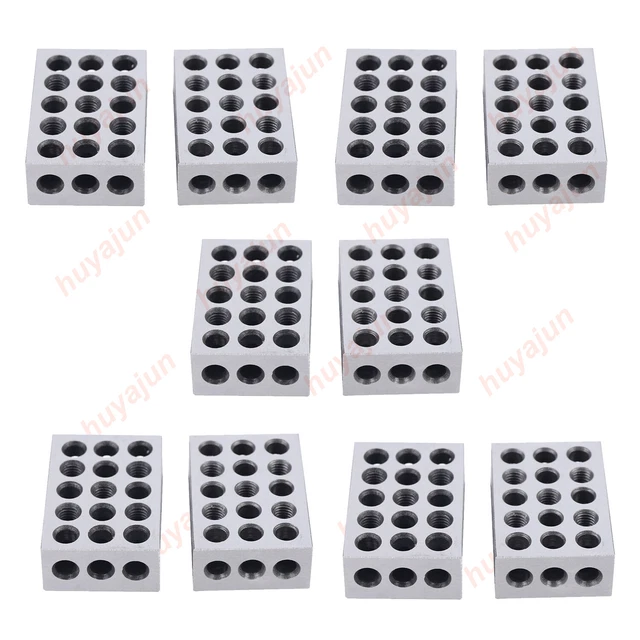 5 Matched Pairs Ultra Precision 1-2-3 Blocks Set 23 Holes 0.0001" Machinist 123