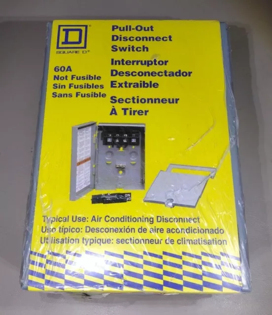 Square D Pull-out Disconnect Switch 60A Air Conditioning Disconnect
