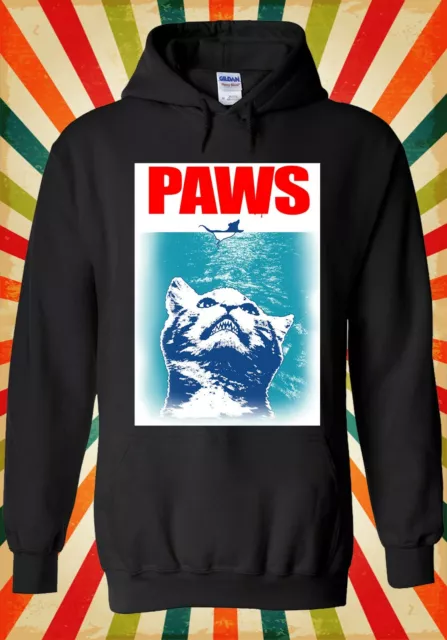 Paws Jaws Parody Funny Retro Cool Men Women Unisex Top Hoodie Sweatshirt 2632