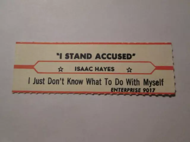 Isaac Hayes - I Stand Accused         Orig  Jukebox Strip