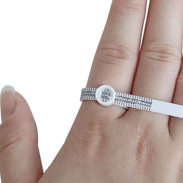 Ring Sizer - Set di strumenti di misurazione per anelli e anelli per misurare le dimensioni dell'anello, set di scalpelli per anelli e anelli di misura, colore: nero
