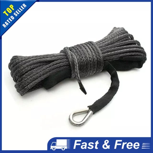 Synthetic Winch Rope 5500 LBS Towing Straps Road Recovery Rope Cable 15M*4.8mm