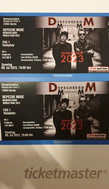 Depeche Mode Tickets Berlin Konzert FOS 1 Front of Stage 09.07.2023 Memento Mori