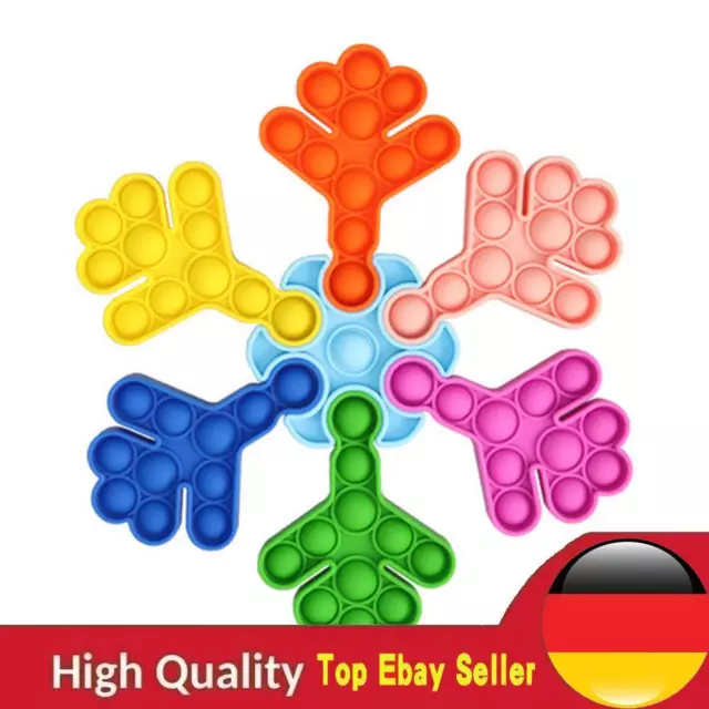 LIUCI Zusammenbau Schneeflocke Puzzle Push Bubble sensorisches Spielzeug, Regenb