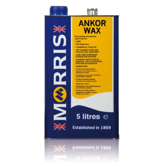 Morris Ankor Anti Rust Wax - 5Ltr - Rust Proof & Prevent Corrosion on Vehicles