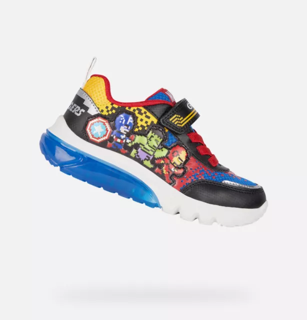 Sneakers elastici e strappo Geox Ciberdron Marvel Avengers Bambino con luci