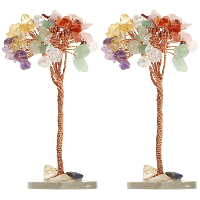 2 PCS Baumschmuck Aus Kristall Büro Kristallbaum Des Lebens