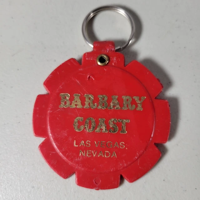 Barbary Coast Las Vegas NV Keychain Vtg Casino Hotel USA 2.25" Wide x 3.25"