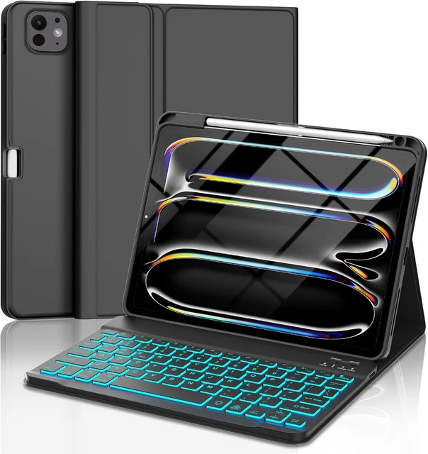 Lecsas Keyboard Case For IPad Pro 13-inch (M4, 2024),360° Rotating Multi-Touch
