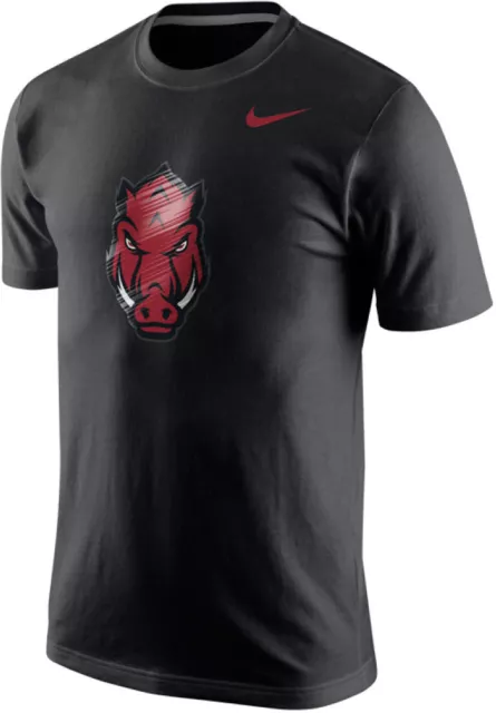 Nike Arkansas Razorbacks Hogs Pig Boar Head Warp Speed Fast Logo T-Shirt NEW