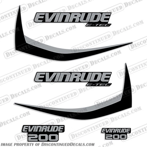 thumbnail image 2 of Custom Aqua E-Tec Decals For 2004-2008 Evinrude 250hp Outboard – Discontinued Decals Brand 2 of 2