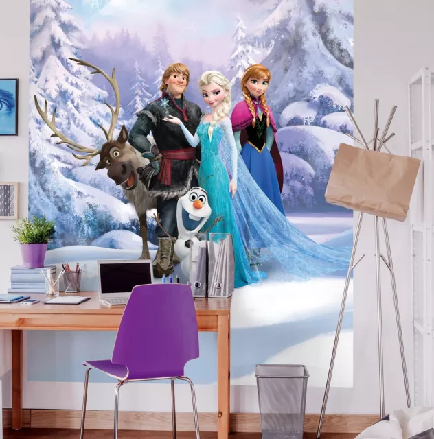 Papel Pintado Mural Disney Frozen 254x184cm Foto Decoración para Niños Bedroom