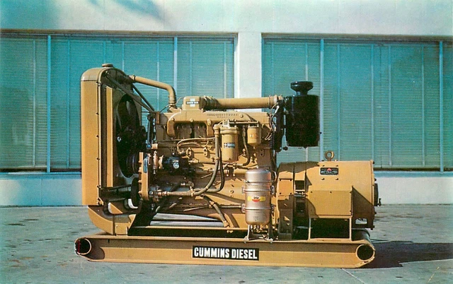 Construction, Heavy Equipment, Diesel Generator Ad Vintage Postcard (T737)