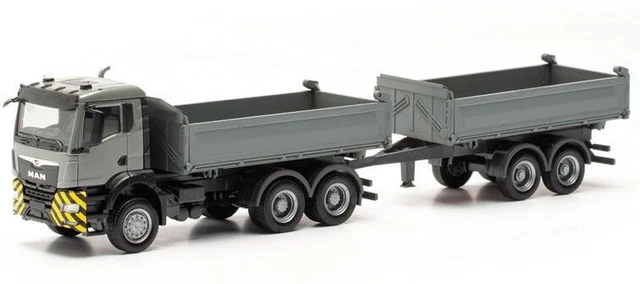HERPA, MAN TGX XLX 4x2 plateau 3 essieux + élément LIEBHERR LR 1600/2