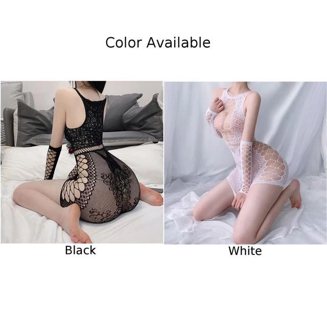 Lingerie Donna 1 Pezzi Rete Vestiti Abito Cavo Pacchetto Hip Abito 4