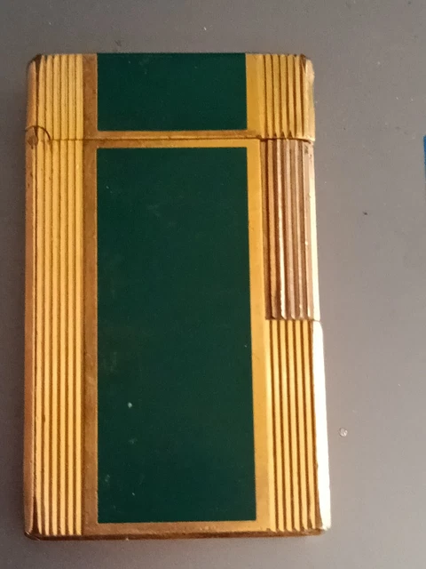 accendino Dupont linea Gatsby lacca verde placcato oro 18 kt