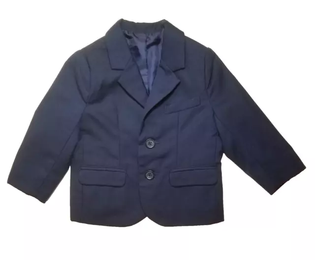 The Children Place Baby 12-18 Month Blue 2 Button Blazer Cotton Back Vent