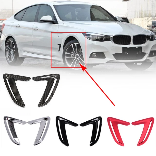 2x ABS Side Body Marker Fender Air Wing Vent Trim For BMW 3 Series GT 13-17