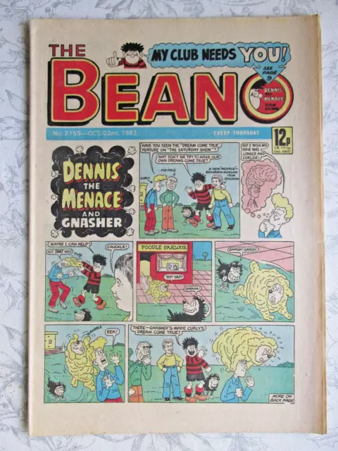 THE BEANO COMIC.    NO. 2153.   OCTOBER 22nd.  1983.