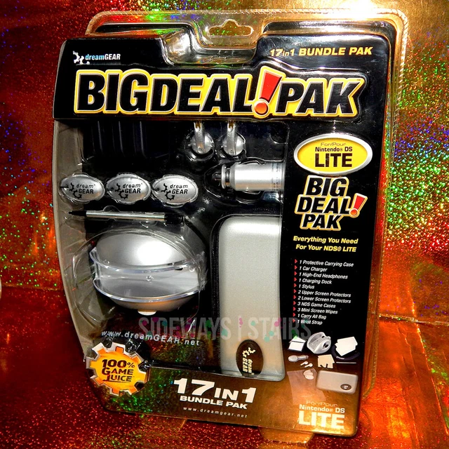 NINTENDO DS LITE ACCESSORY BUNDLE 17 IN 1 dreamGear Big Deal Pak video