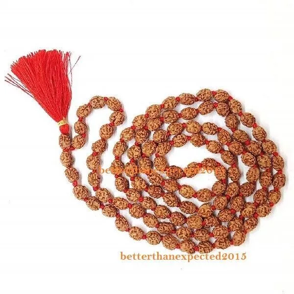 3 Mukhi Rudraksha Rudraksh Mala /Surya Siddha Mala -java-109 beads~Lab Certified