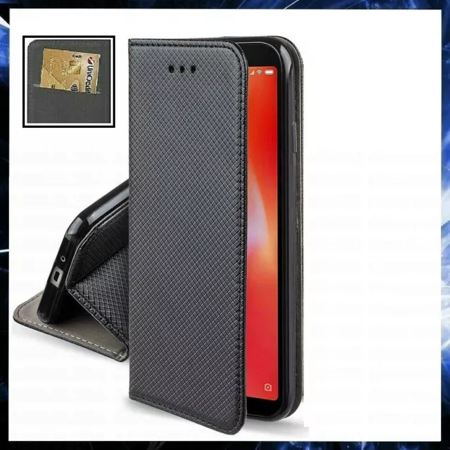 COQUE PORTEFEUILLE NOIR Pour HUAWEI HONOR 10 LITE ETUI HOUSSE LIVRE ANTICHOC