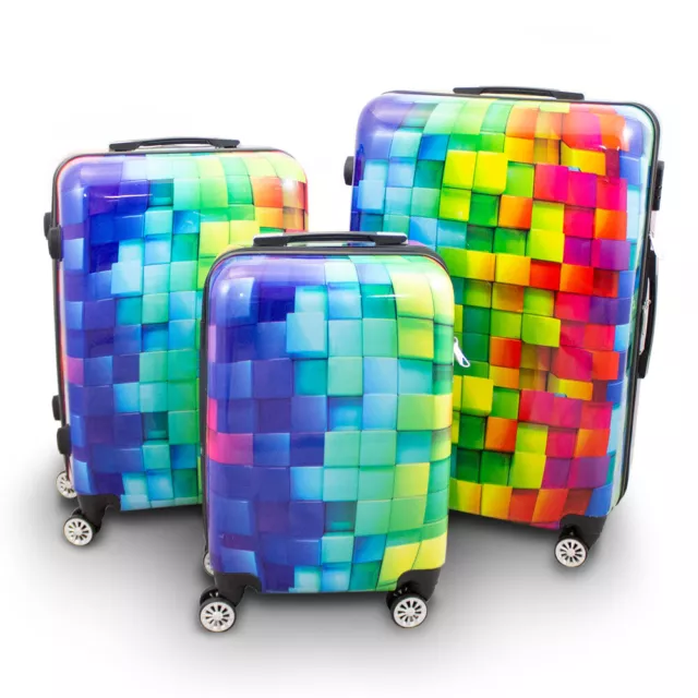 BERWIN Reisekofferset 3-teilig Hartschalenkoffer Trolley Koffer Hardcase Cube