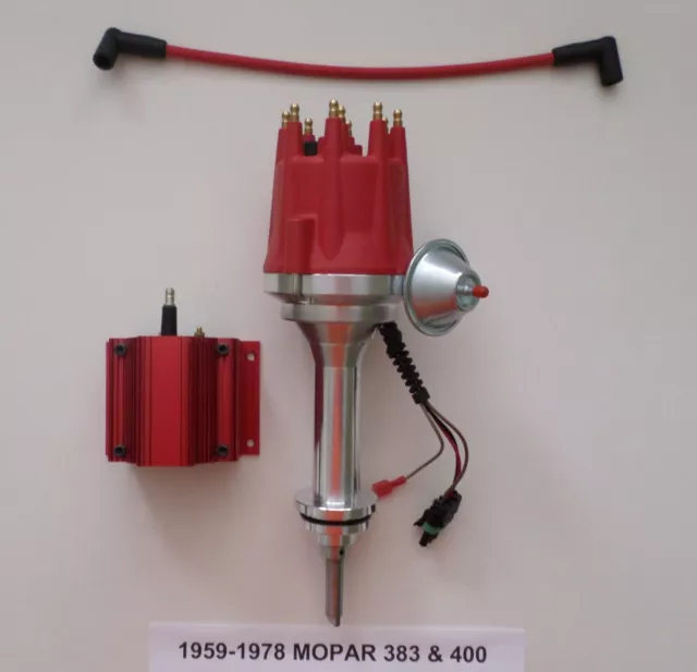 small cap BIG BLOCK MOPAR 1959-78 383 400 PRO SERIES HEI RED Distributor + Coil