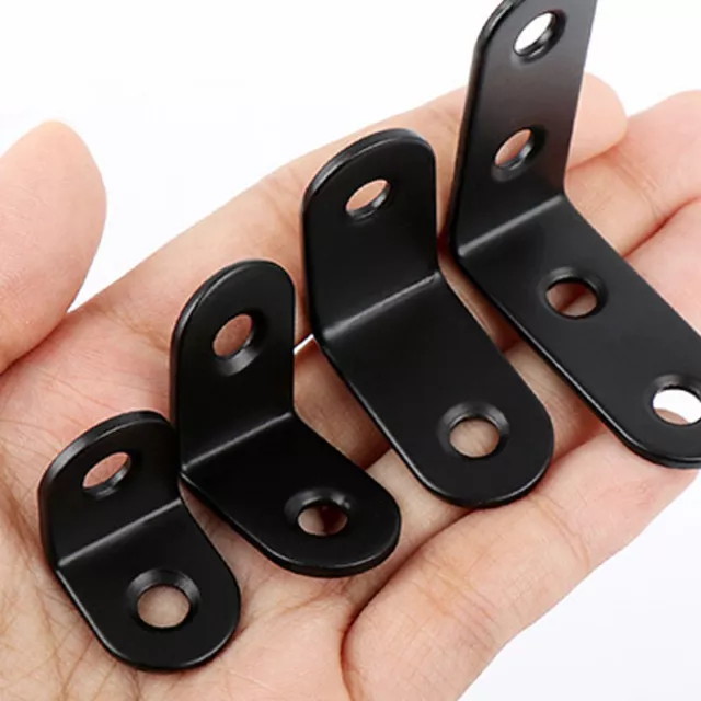 4Pcs Right Angle Code Wall Bracket L-shaped Corner Brace Drawer Shelf Heavy Duty