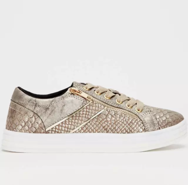 WALLIS CLAUDIA Ghizzani Bond Womens UK 4 EU 37 Beige Lace Up