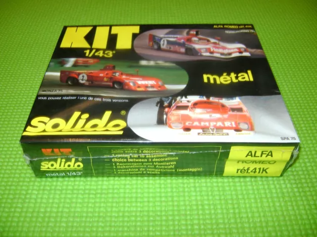 Solido Kit Metal Alfa Romeo 41K Neuf Sous Film Plastique